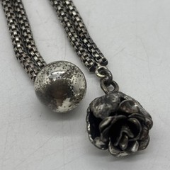 Vintage Danecraft Sterling Silver Double Box Chain Lariat Necklace 63.8 Grams