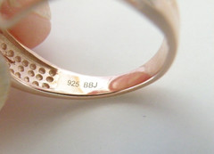 Rose Gold on Sterling Silver 925 Natural Irradiated Peach Morganite Ring Size 6