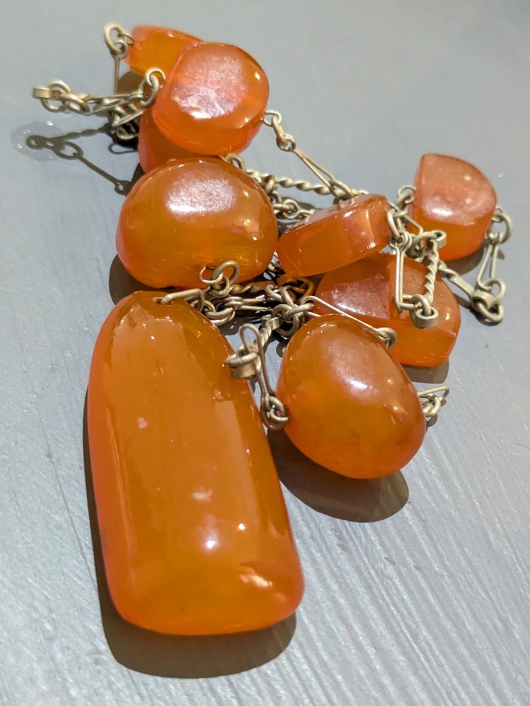 Amber Russian Baltic Butterscotch Necklace Vintage 39 Cm Drop