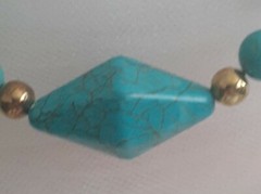 Vintage JTV Heavy Blue Howlite Gemstone Beaded 24” Necklace
