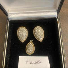 Vintage Marvella Earrings And Pendant