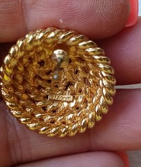 Vintage Monet Goldtone Swirl & Dome Post Earrings Set