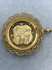 VINTAGE HANDMADE Solid 22K Yellow Gold DIKRAN THE GREAT of ARMENIA Charm Pendant