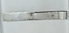 Vintage Mexico Silver Tie Clasp Money Clip Pre-Columbian Design 3 1/8″