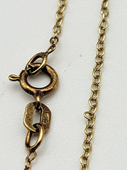 Gold Vermeil Sterling Silver CZ 4-Heart Drop Pendant Necklace 18″ Spring Ring