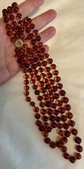 Vintage Natural Baltic Amber Necklace Gold Filled Clasp 53.5 grams