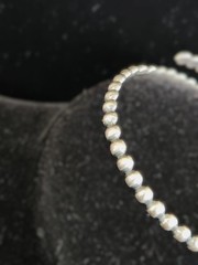 Vintage Beaded STERLING? BRACELET Gothic Hippie Boho Mexican-style .. H1113