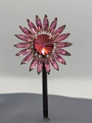 Vintage Demi-Parure Starburst Brooch Pin and Clip Earrings