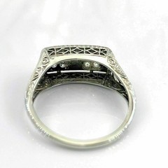 2.95Ct Art Deco Style Round Lab Created Diamond Filigree 14K White Gold FN Ring