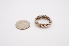 Vintage Mexico Sterling Silver 925 Ring Size 6.25 Braided