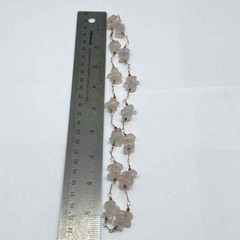14K Gold Filled Rose Quartz Chip Station Necklace 19″ 1/20 14KGF 30g
