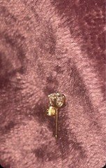 Four-prong Basket Design Vintage 18Ct 18k Yellow Gold Diamond Single Earring
