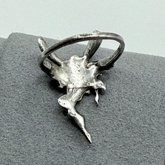 Vintage Sterling Silver Fairy Ring w Wings Size 7 Figurative female