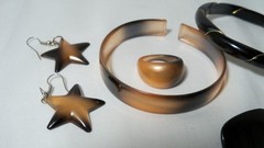Lot of Vintage Now Acrylic Jewelry Necklaces Bangles Earrings