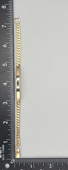 Vintage Avon Gold Tone ID Bracelet 7” Blank Engravable Bar Curb Chain