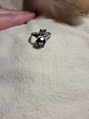 Can’t Find Markings Silver In Appearance Vintage Antique Ring Blue Stone/Pink