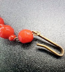 Red Lucite Necklace Faceted Beads Vintage West Germany Adjust 15.5 In Jewelry