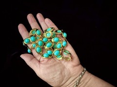 Vintage GIVENCHY Turquoise Station Opera Length Necklace Gorgeous