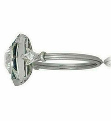 2Ct Art Deco Vintage Style Lab Created Diamond Engagement 14K White Gold FN Ring
