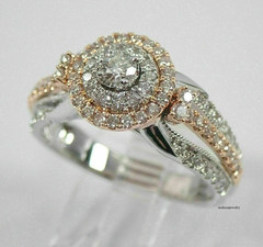 2.25Ct Round Cut Lab Created Diamond Halo Engagement 14K White Gold Finish Ring