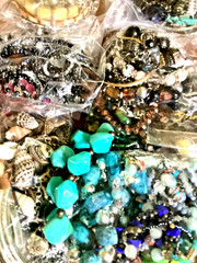 1/2LB Jewelry TREASURE Estate Lot with a Boho, Beach, Gypsy Theme ALL WEARABLE