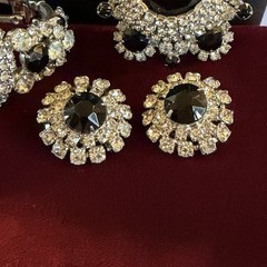Juliana DeLizza & Elster Grand Parure Necklace Bracelet Earrings Brooch VTG