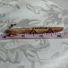Vintage ooak Hand Carved crocodile Alligator pendant 3.5″