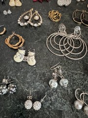 Lot of 70+ Pairs Vintage To Modern Earrings Pierced Clip-On Stud Loop