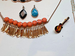 Lot Of 20 Pieces Signed Wear or Re-Sell Modern Costume Jewelry New To Used