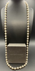 VTG Metropolitan Museum of Art MMA Faux Pearl And Gold Tone Bead Necklace 36”