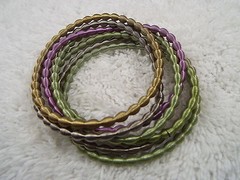 7 pc Colorful Spring Bracelet Set (D21)