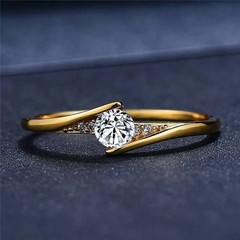 2Ct VVS1 Round Cut Lab Created Diamond Solitaire Wedding 14K Yellow Gold FN Ring