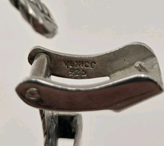 Vintage .925 Sterling Silver Braided Woven Belt Buckle Bracelet 21g