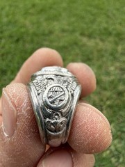 Vintage Military Airborne US Army Class Ring Sterling Silver