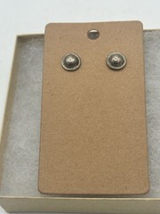Vintage Sterling Stud Post Round Earrings About 6mm Backs 925 Also