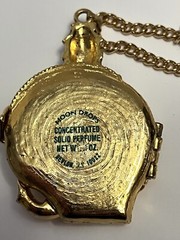 Vintage 1970s Revlon MOON DROPS Rajah’s Elephant Solid Perfume Compact Locket