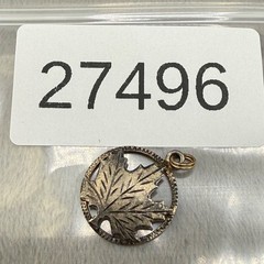 Vintage Signed Sterling Silver Maple Leaf Pendant Canada