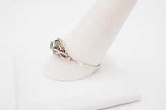 Vintage Sterling Silver 925 Malachite Ring Size 11.75