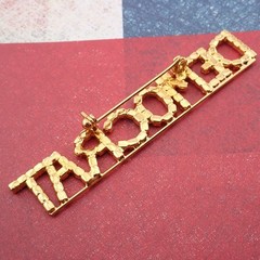 VTG Prong Set Rhinestone Democrat Political Red White Blue Gold Tone Pin Brooch