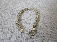 Vintage Sterling Silver Byzantine Bracelet 7.5” Long Italy M – Milor VGC