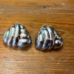 Vintage Large Chunky Sterling Silver Post Earrings Dulce 925 Mexico 18 Grams