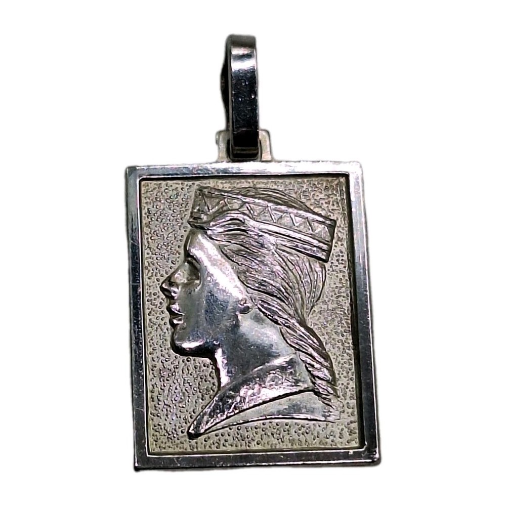 Latvia Milda Sterling Silver Ingot Pendant