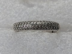 Vintage ring sterling silver 925 Size 6.5 Weight 1.41 g. Eternity Band.