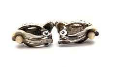 Vintage Sparkling Fancy Clip-On Earrings Gold/Silver Tone 1960s-1980s