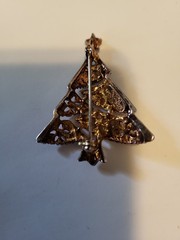 Lot 2 ~ Vintage Eisenberg Christmas Tree Pin Lot Of 2