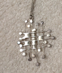 Beautiful SILVER Tone, Vintage ESTATE jewelry lot pendant, necklace, bracelet