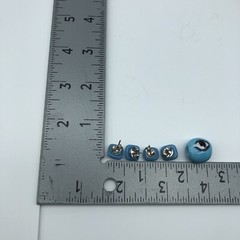 Vintage Liz Tacket glass artisan earrings and pendant evil eye