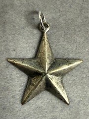 Vintage Five-Pointed Star Sterling Silver Classic Fashion Charm Pendant 4531