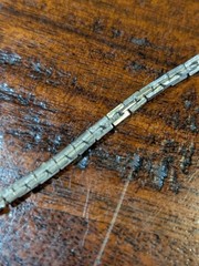 Sarah Coventry VTG Silver Tone Brick Link Chain Necklace 24 Inch Patent 3427691