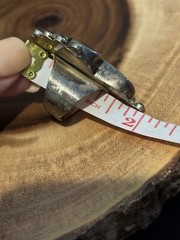 Vintage Darla N Native American Onyx/Silver Cross Ring Adjustable 30g